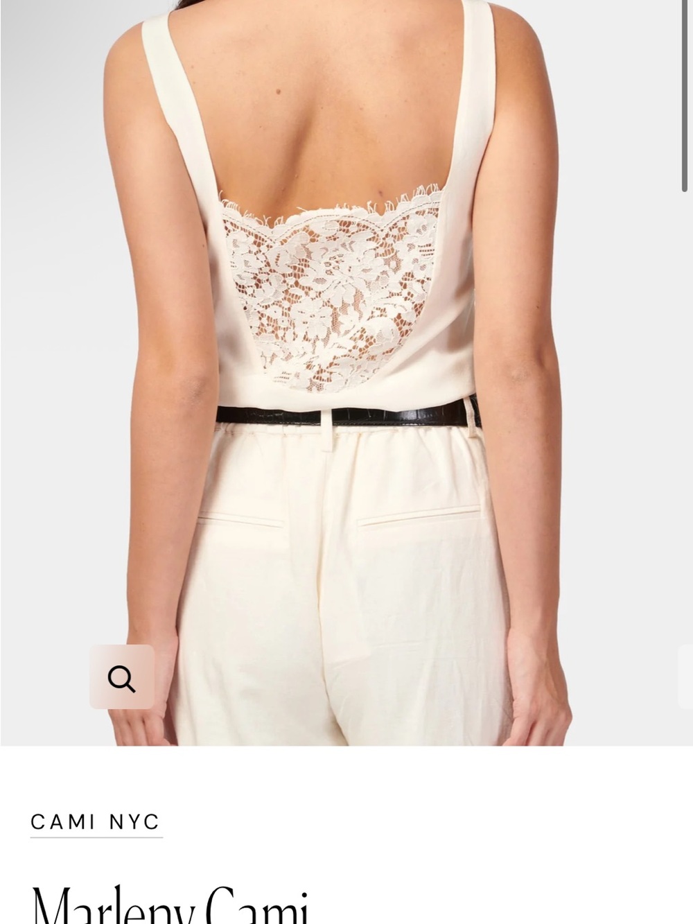 Cami NYC Black Lace-Back Camisole - Picture 3 of 7